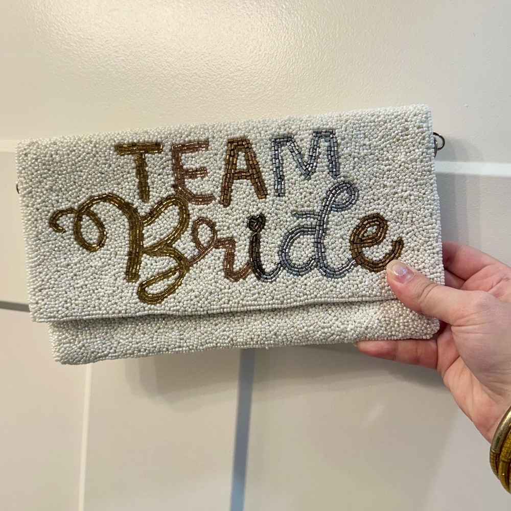 New Team Bride Beaded Clutch